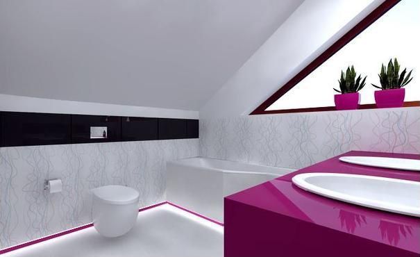 Contemporary Full Bathroom with Cove lighting, Jablonna project by wamhouse, porcelain tile floors, three quarter bath