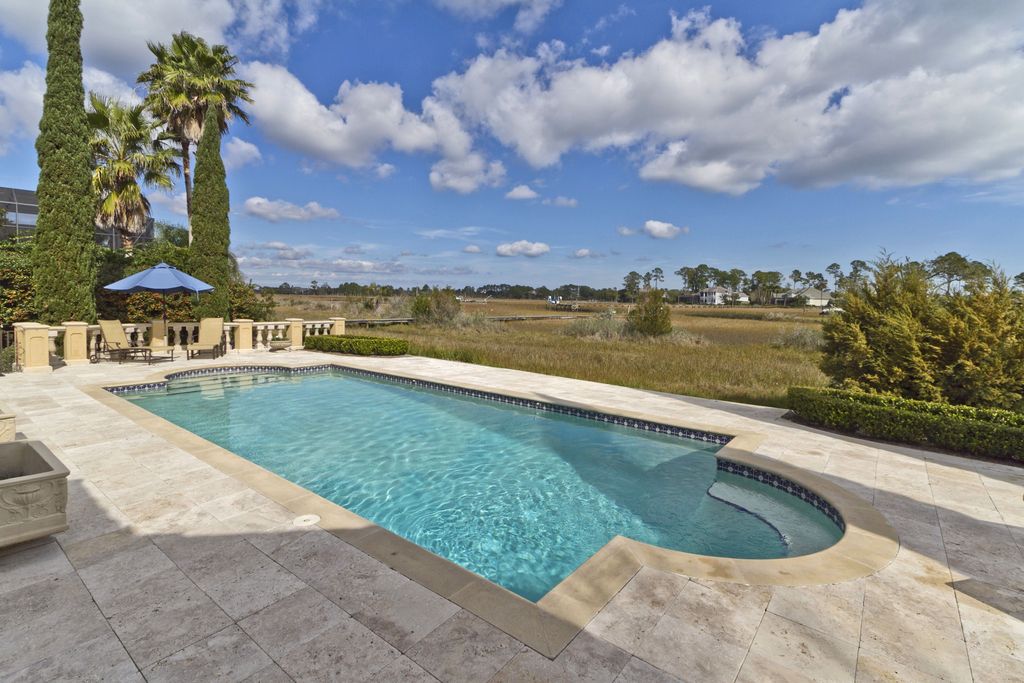 Mediterranean Swimming Pool with Pathway, Other Pool Type, Fence, exterior stone floors